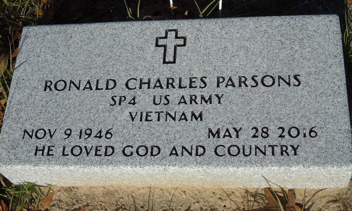 Headstone for Parsons, Ronald Charles